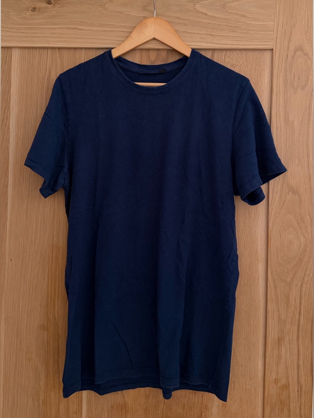 Classic linen Crew Neck T‑Shirt - Navy